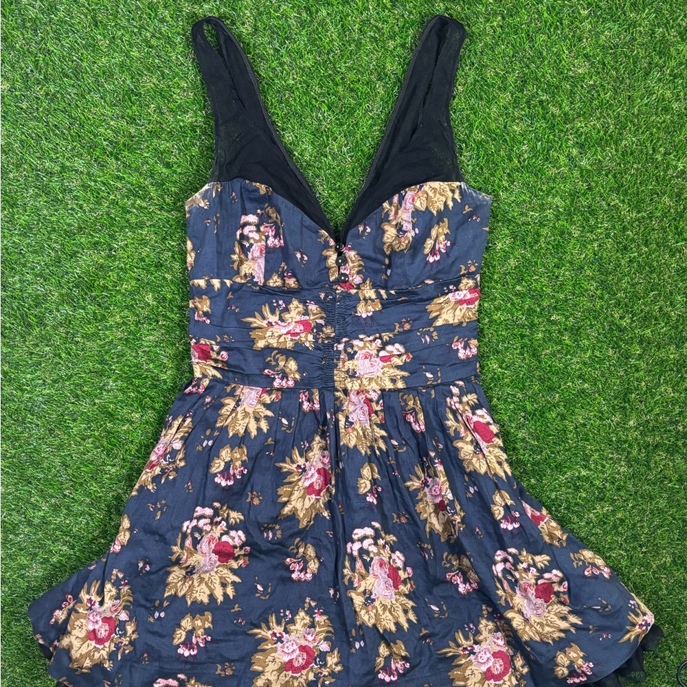 Free People navy floral dress